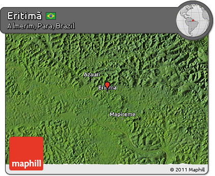 Satellite 3D Map of Eritimã