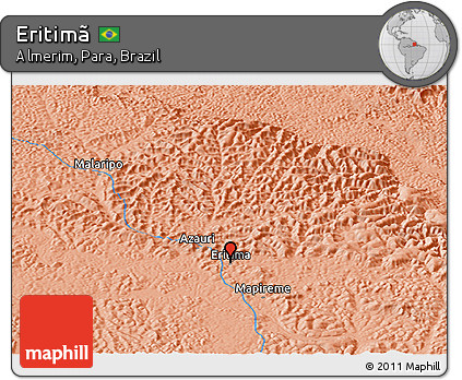 Political Panoramic Map of Eritimã