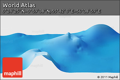 Physical Panoramic Map of the Area around 0° 42' 2" N, 56° 10' 29" E