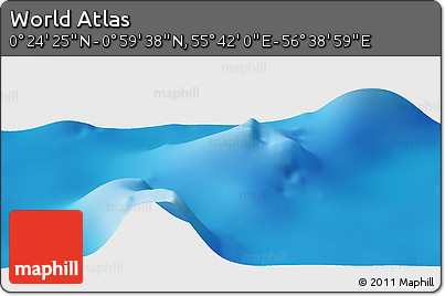 Physical Panoramic Map of the Area around 0° 42' 2" N, 56° 10' 29" E