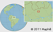 Savanna Style Location Map of the area around 0° 42' 2" N, 56° 52' 30" W