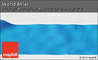 Physical Panoramic Map of the Area around 0° 42' 2" N, 57° 1' 29" E