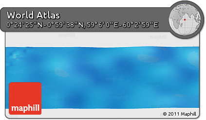 Physical Panoramic Map of the Area around 0° 42' 2" N, 59° 34' 30" E