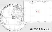 Blank Location Map of the area around 0° 42' 2" N, 5° 1' 30" W