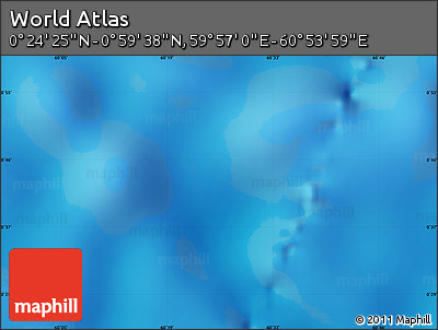 Physical Map of the Area around 0° 42' 2" N, 60° 25' 29" E