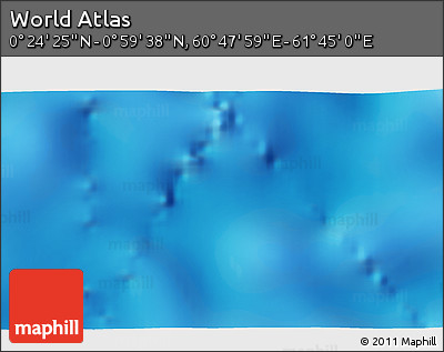 Physical 3D Map of the Area around 0° 42' 2" N, 61° 16' 29" E