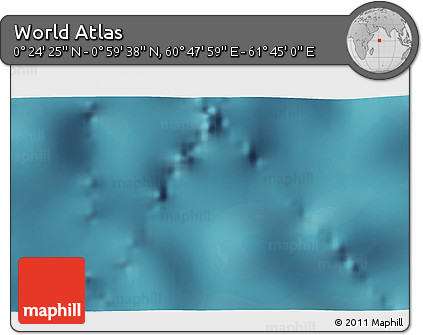 Satellite 3D Map of the Area around 0° 42' 2" N, 61° 16' 29" E