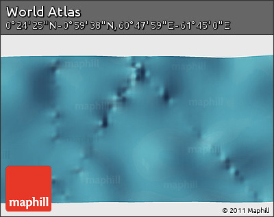 Satellite 3D Map of the Area around 0° 42' 2" N, 61° 16' 29" E