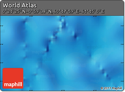 Physical Map of the Area around 0° 42' 2" N, 61° 16' 29" E