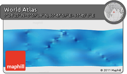 Physical Panoramic Map of the Area around 0° 42' 2" N, 61° 16' 29" E