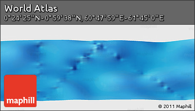 Physical Panoramic Map of the Area around 0° 42' 2" N, 61° 16' 29" E