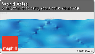 Physical Panoramic Map of the Area around 0° 42' 2" N, 61° 16' 29" E