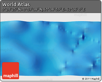 Physical 3D Map of the Area around 0° 42' 2" N, 62° 7' 30" E