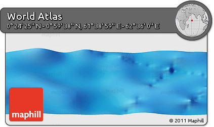 Physical Panoramic Map of the Area around 0° 42' 2" N, 62° 7' 30" E