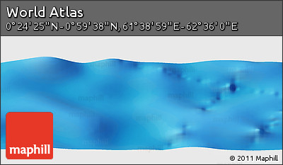 Physical Panoramic Map of the Area around 0° 42' 2" N, 62° 7' 30" E