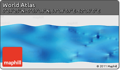 Physical Panoramic Map of the Area around 0° 42' 2" N, 62° 7' 30" E