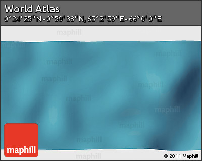 Satellite 3D Map of the Area around 0° 42' 2" N, 65° 31' 30" E