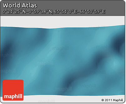 Satellite 3D Map of the Area around 0° 42' 2" N, 66° 22' 30" E