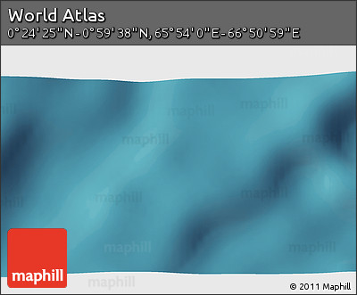 Satellite 3D Map of the Area around 0° 42' 2" N, 66° 22' 30" E