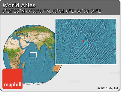 Satellite Location Map of the Area around 0° 42' 2" N, 66° 22' 30" E