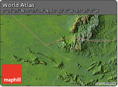 Satellite Map of the Area around 0° 42' 2" N, 66° 13' 29" W