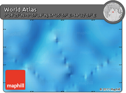 Physical Map of the Area around 0° 42' 2" N, 68° 4' 29" E