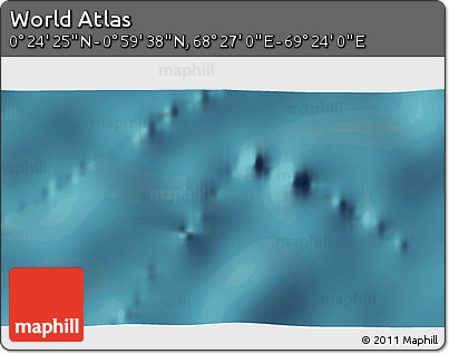 Satellite 3D Map of the Area around 0° 42' 2" N, 68° 55' 30" E