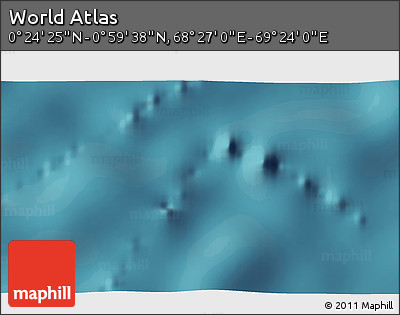 Satellite 3D Map of the Area around 0° 42' 2" N, 68° 55' 30" E