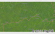 Satellite 3D Map of the area around 0° 42' 2" N, 69° 37' 30" W