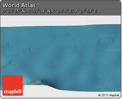 Satellite 3D Map of the Area around 0° 42' 2" N, 6° 52' 30" E