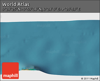Satellite 3D Map of the Area around 0° 42' 2" N, 6° 52' 30" E