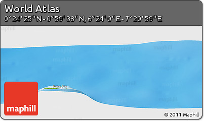 Physical Panoramic Map of the Area around 0° 42' 2" N, 6° 52' 30" E