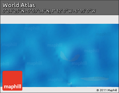 Physical 3D Map of the Area around 0° 42' 2" N, 6° 43' 29" W