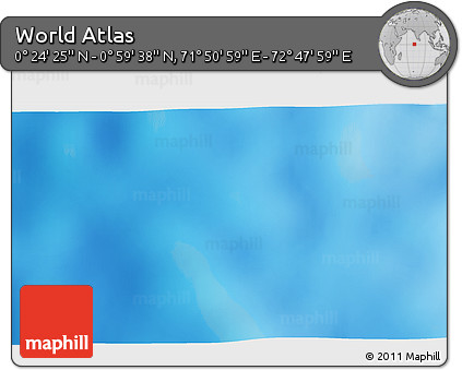 Shaded Relief 3D Map of the Area around 0° 42' 2" N, 72° 19' 29" E