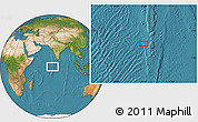 Satellite Location Map of the area around 0° 42' 2" N, 72° 19' 29" E