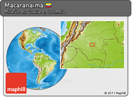 Physical Location Map of Macaranaima