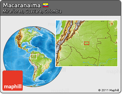 Physical Location Map of Macaranaima