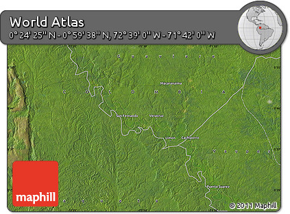 Satellite Map of the Area around 0° 42' 2" N, 72° 10' 30" W
