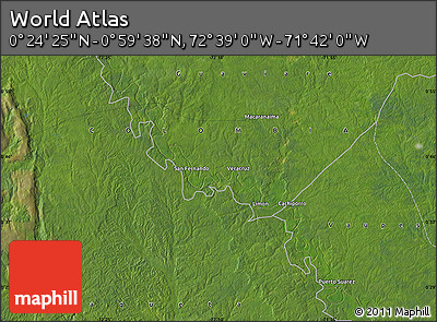 Satellite Map of the Area around 0° 42' 2" N, 72° 10' 30" W