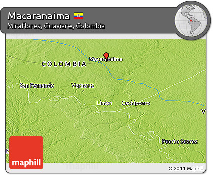 Physical Panoramic Map of Macaranaima