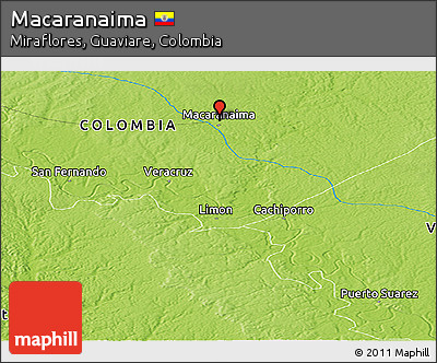 Physical Panoramic Map of Macaranaima