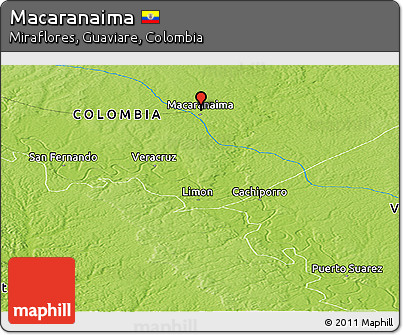 Physical Panoramic Map of Macaranaima