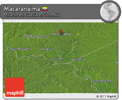 Satellite Panoramic Map of Macaranaima