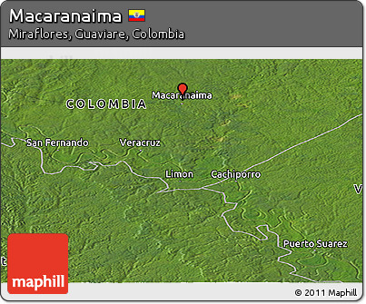 Satellite Panoramic Map of Macaranaima