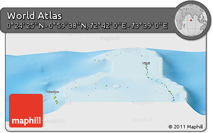 Physical Panoramic Map of the Area around 0° 42' 2" N, 73° 10' 30" E