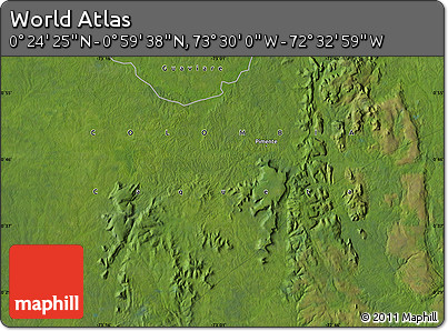 Satellite Map of the Area around 0° 42' 2" N, 73° 1' 30" W