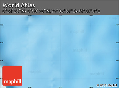 Physical Map of the Area around 0° 42' 2" N, 74° 1' 30" E