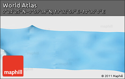 Physical Panoramic Map of the Area around 0° 42' 2" N, 74° 1' 30" E
