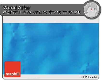 Physical 3D Map of the Area around 0° 42' 2" N, 77° 25' 30" E