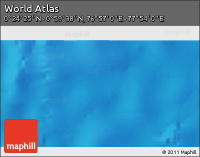 Physical 3D Map of the Area around 0° 42' 2" N, 77° 25' 30" E